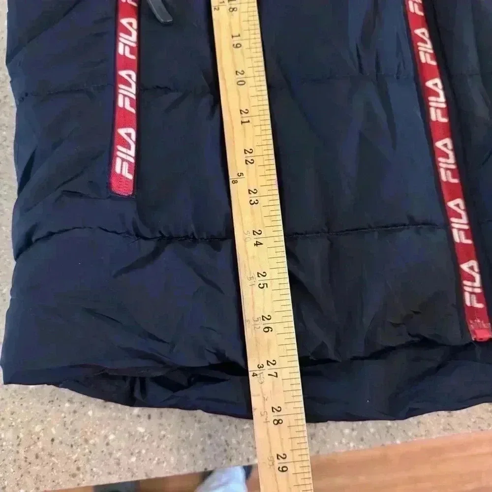 FILA Pace Logo PufferJacket Hooded Medium Insulated Winter, Warm, Insulated
